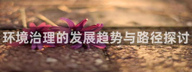 凯发k8网站是多少：环境治理的发展趋势与