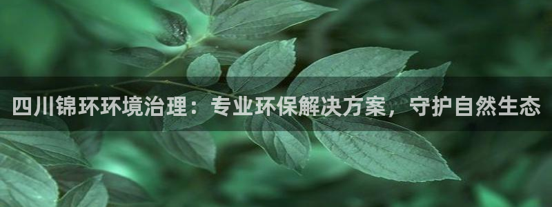 凯发就来凯发天生赢家一触即发|四川锦环环境治理：专业环保解决方案，守护自然生态